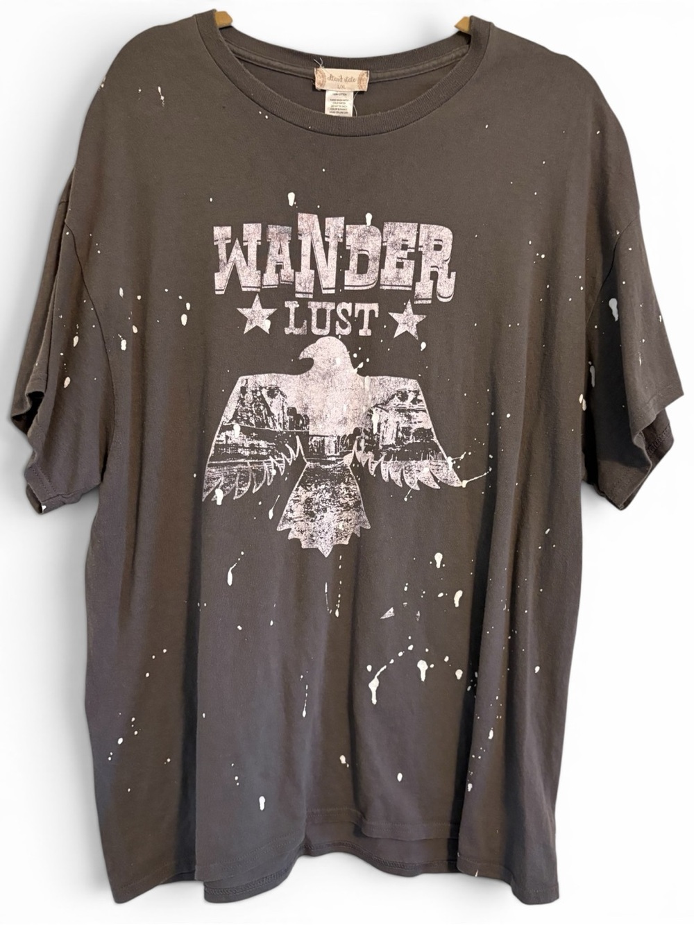 Altar'd State Grey Short-Sleeve Wanderlust Eagle Graphic Tee